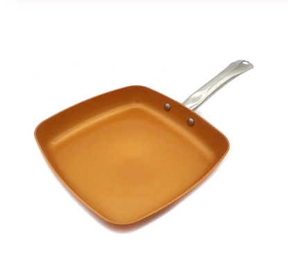 Non-stick Copper Frying Pan with Ceramic Coating and Induction cooking,Oven & Dishwasher safe 10 & 8 Inches