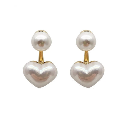 Heart Pearl Earrings