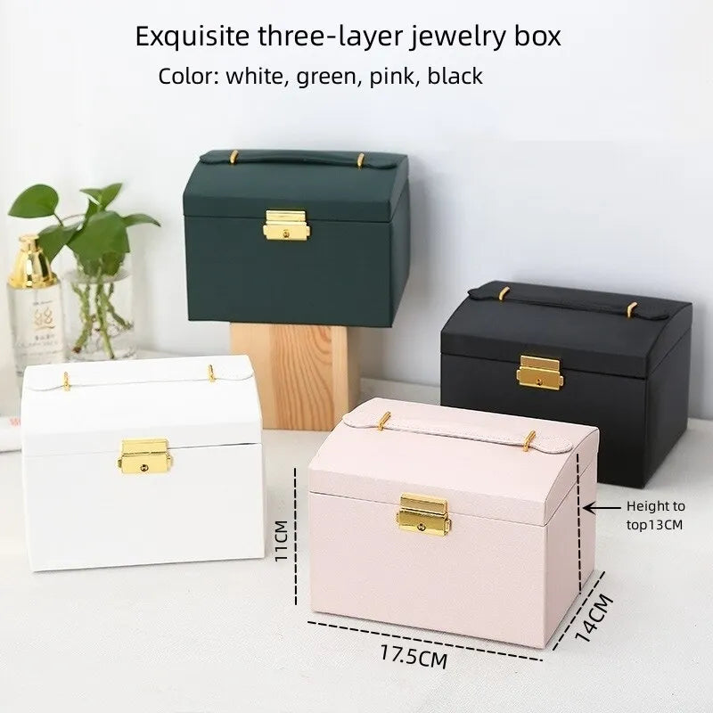 Leather Drawer Style Jewelry Box