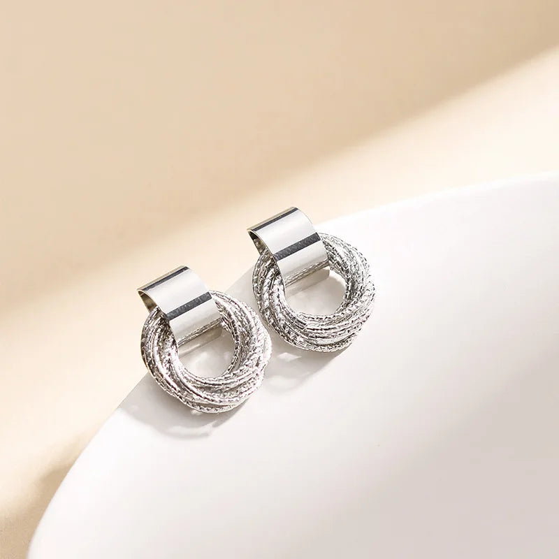 Multiple Small Circle Stud Earrings