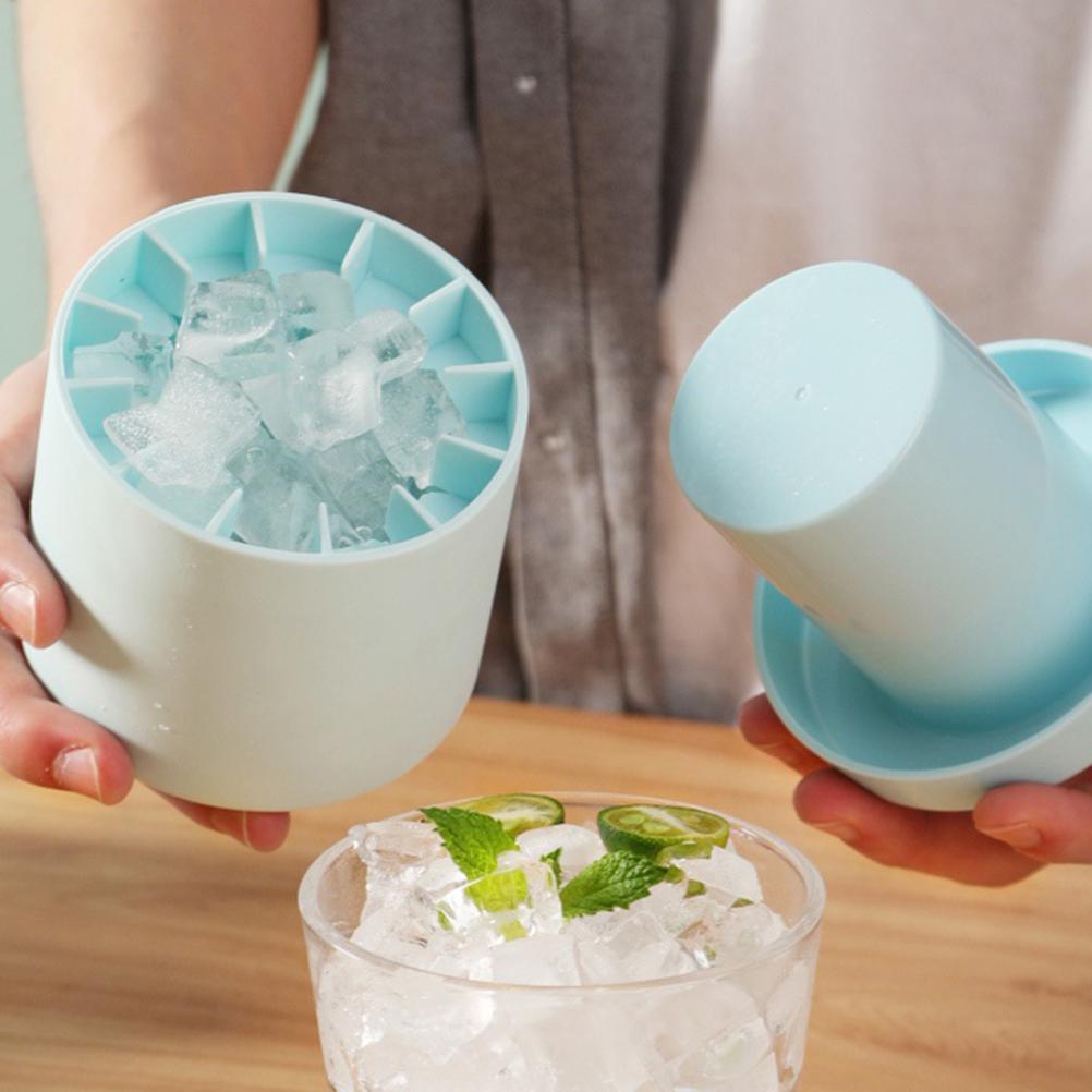 Silicone Cylinder Ice Maker Bucket